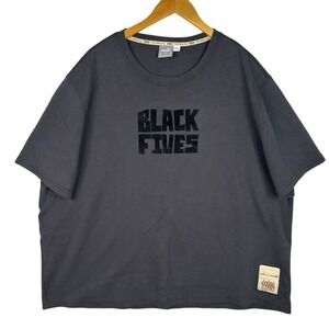 Puma Black Fives Men's XXL Oversized Tee Graphic Collab Basketball History Shirt